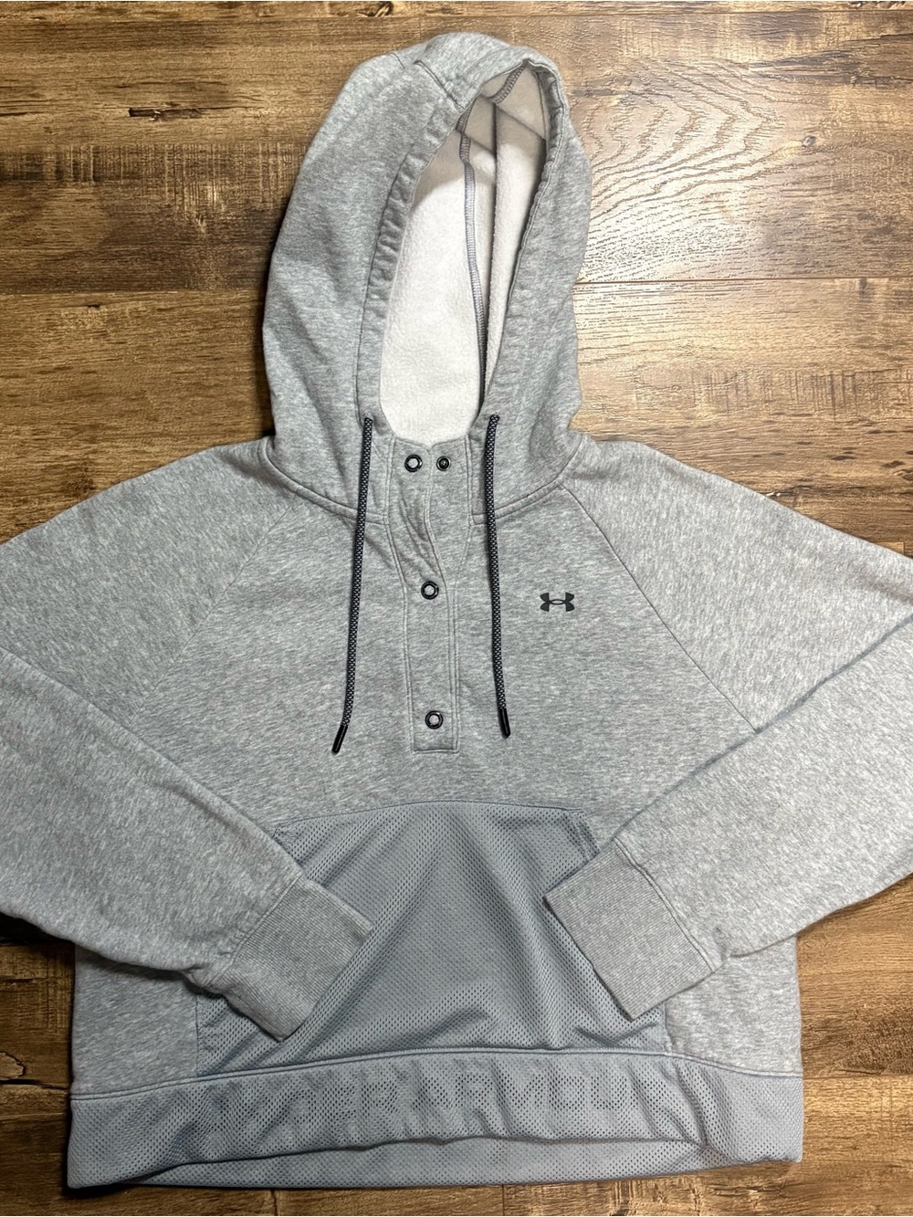 Under Armour Gray Women’s Rival Fleece Crop Hoodie